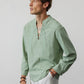 Coofandy V Neck Long Sleeves Shirt