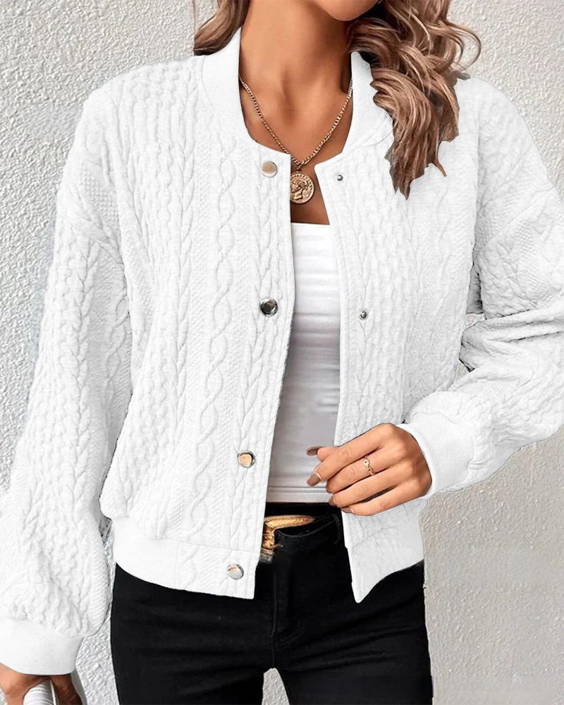 MIRKA BREASTED BOMBER CARDIGAN