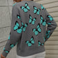 Butterfly Pattern Casual Sweater