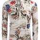 Cotton Linen Floral Henley Shirt (US Only)