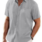 Casual Unique Collar Cotton Linen Shirt (US Only)