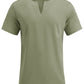 Casual Linen Style Henley Shirt (US Only)