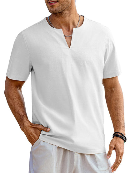 Casual Linen Style Henley Shirt (US Only)