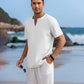 Casual Linen Style Henley Shirt (US Only)