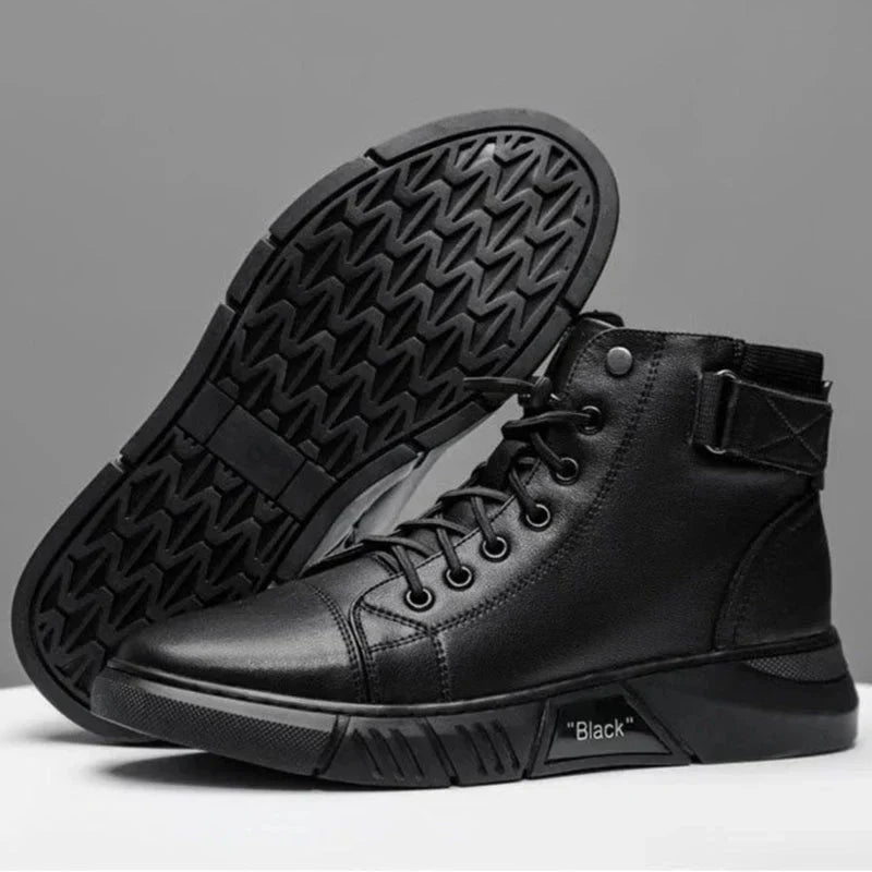 Javon | Black Leather Boots