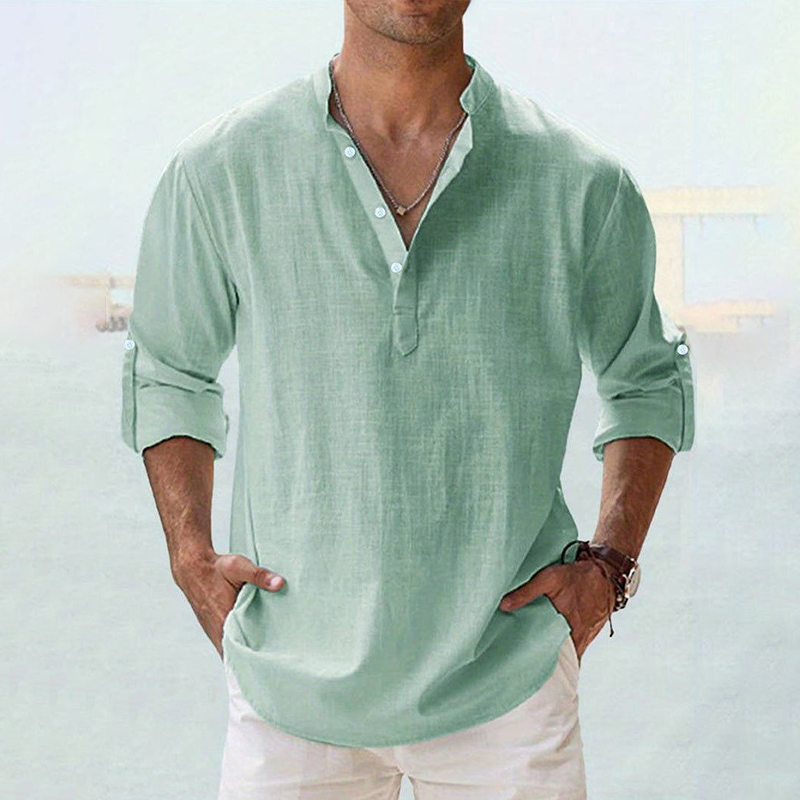 DIEGO SANTONIO RELAXED-FIT LINEN SHIRT