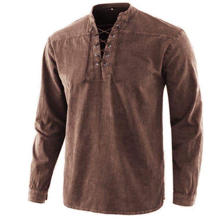 Coofandy V Neck Long Sleeves Shirt