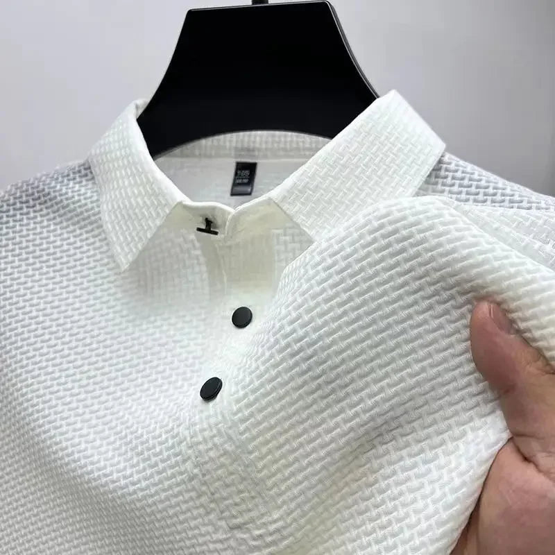 PIQUE SILK POLO T-SHIRT