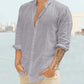 Long Sleeve Linen Style Shirt