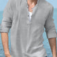 Linen Henry Long-sleeved Beach Shirt