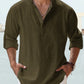 Cotton Linen Casual Long Sleeve Shirt