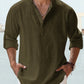 Fynn Casual Half-Buttoned Shirt