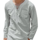 Breathable Solid Drawstring Cotton Linen Shirt (US Only)