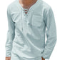 Breathable Solid Drawstring Cotton Linen Shirt (US Only)