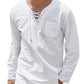 Breathable Solid Drawstring Cotton Linen Shirt (US Only)